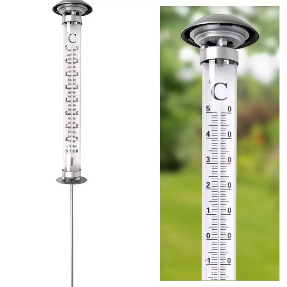 TP Leuchtdeko^Solar-Ausenthermometer Xxl