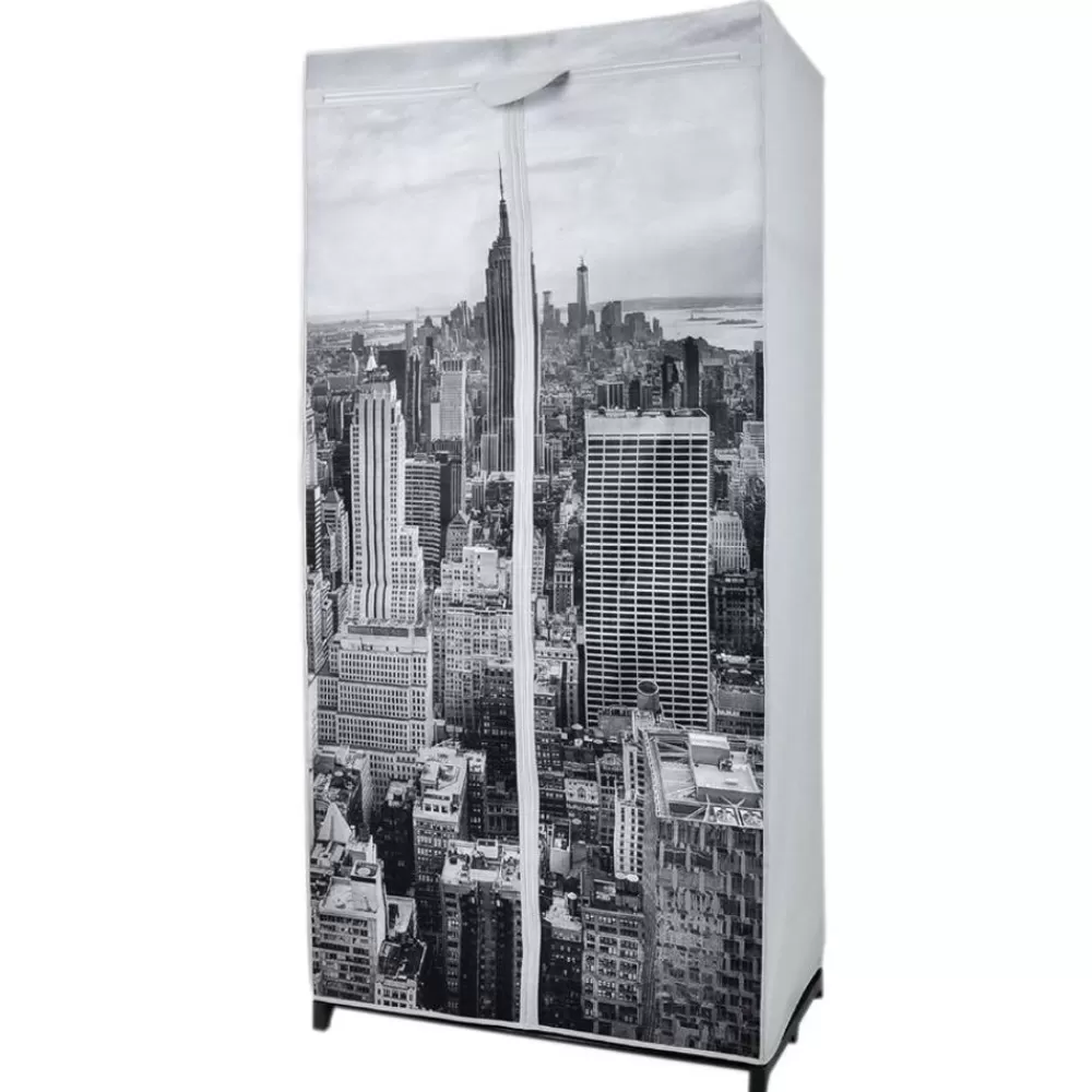 TP Wohnmöbel^Stoffkleiderschrank 75X160X45Cm New York