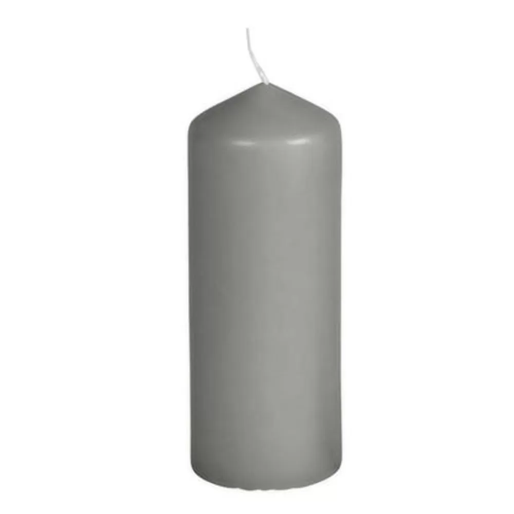 New Home Candlelight Stumpenkerzen^Stumpenkerze Glatt 68X180Mm Grau