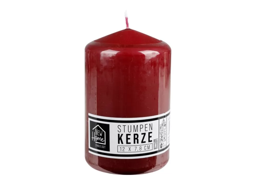 New Home Candlelight Stumpenkerzen^Stumpenkerze Glatt 78X120Mm Bordeaux