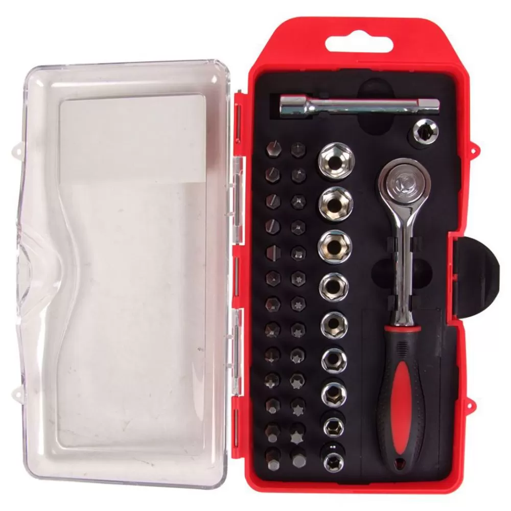 TAS Tools Werkzeuge^Tas Steckschlusselsatz Mit Bit-Set 38-Teilig