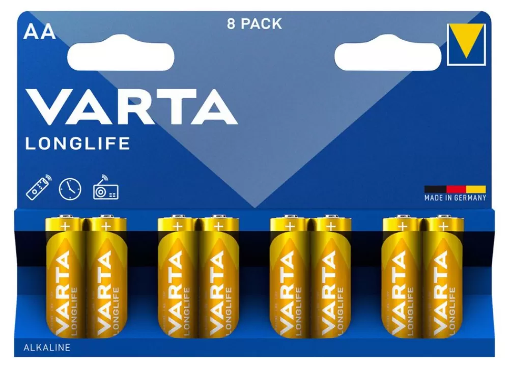 Varta Haushaltshelfer^ Longlife Aa Lr6 Alkaline Batterien 8Er-Pack