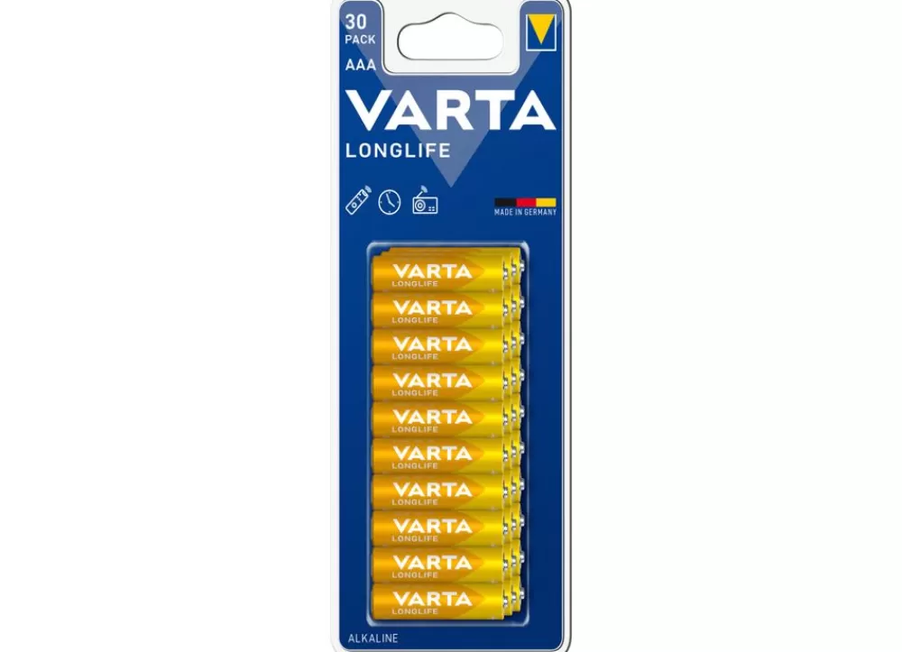 Varta Haushaltshelfer^ Longlife Aaa Lr03 Alkaline Batterien 30Er-Pack