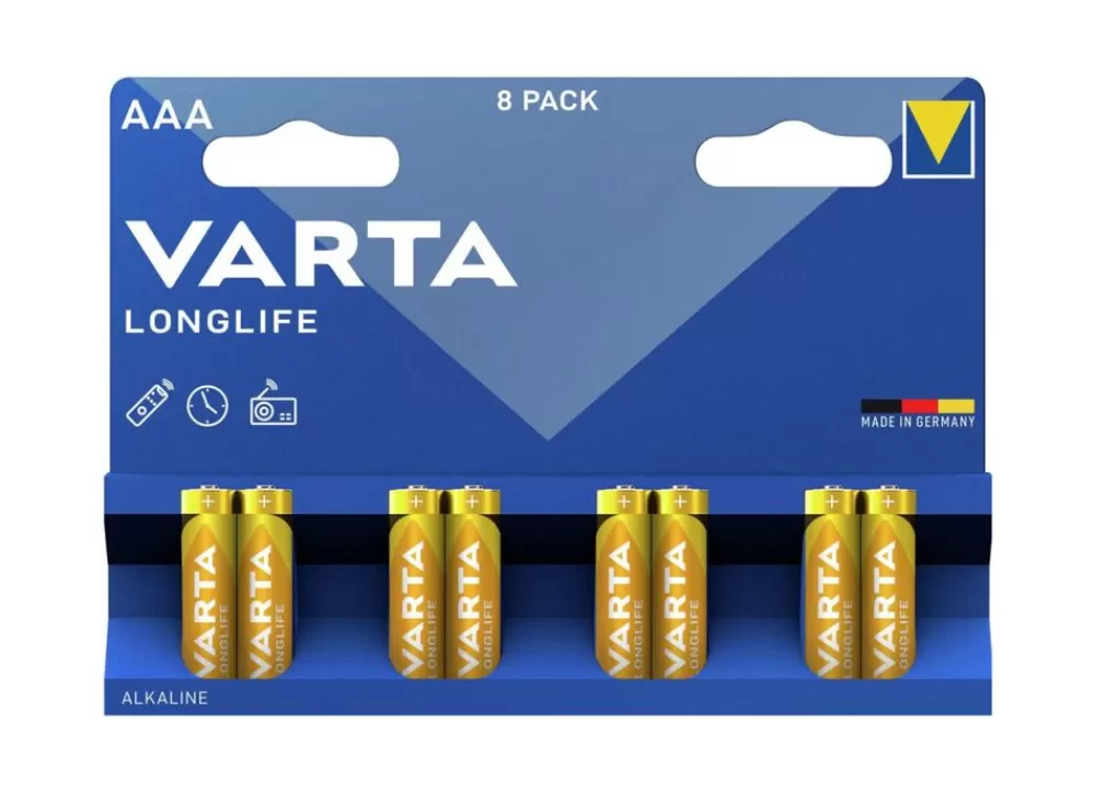 Varta Haushaltshelfer^ Longlife Aaa Lr03 Alkaline Batterien 8Er-Pack