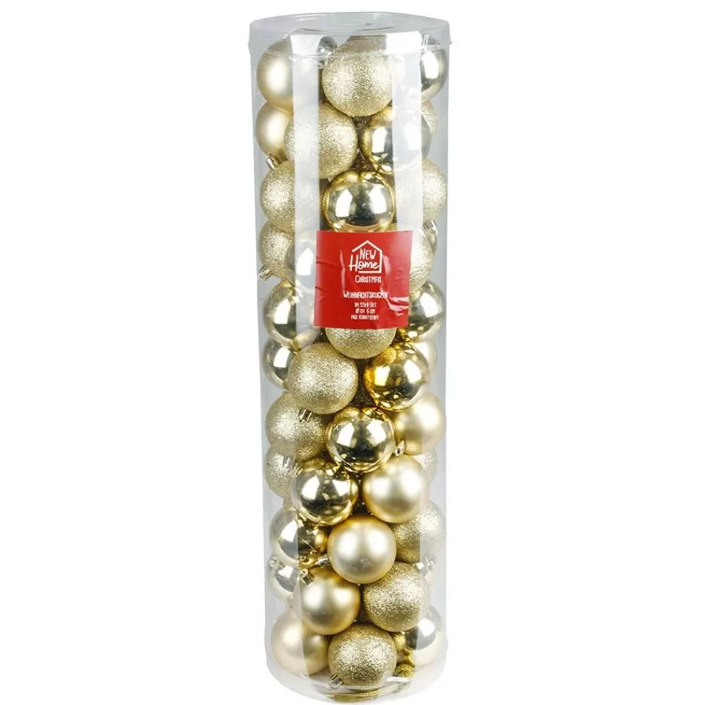 New Home Christmas Weihnachtsbaumkugeln^Weihnachtsbaumkugeln 6Cm 55Er-Set Gold