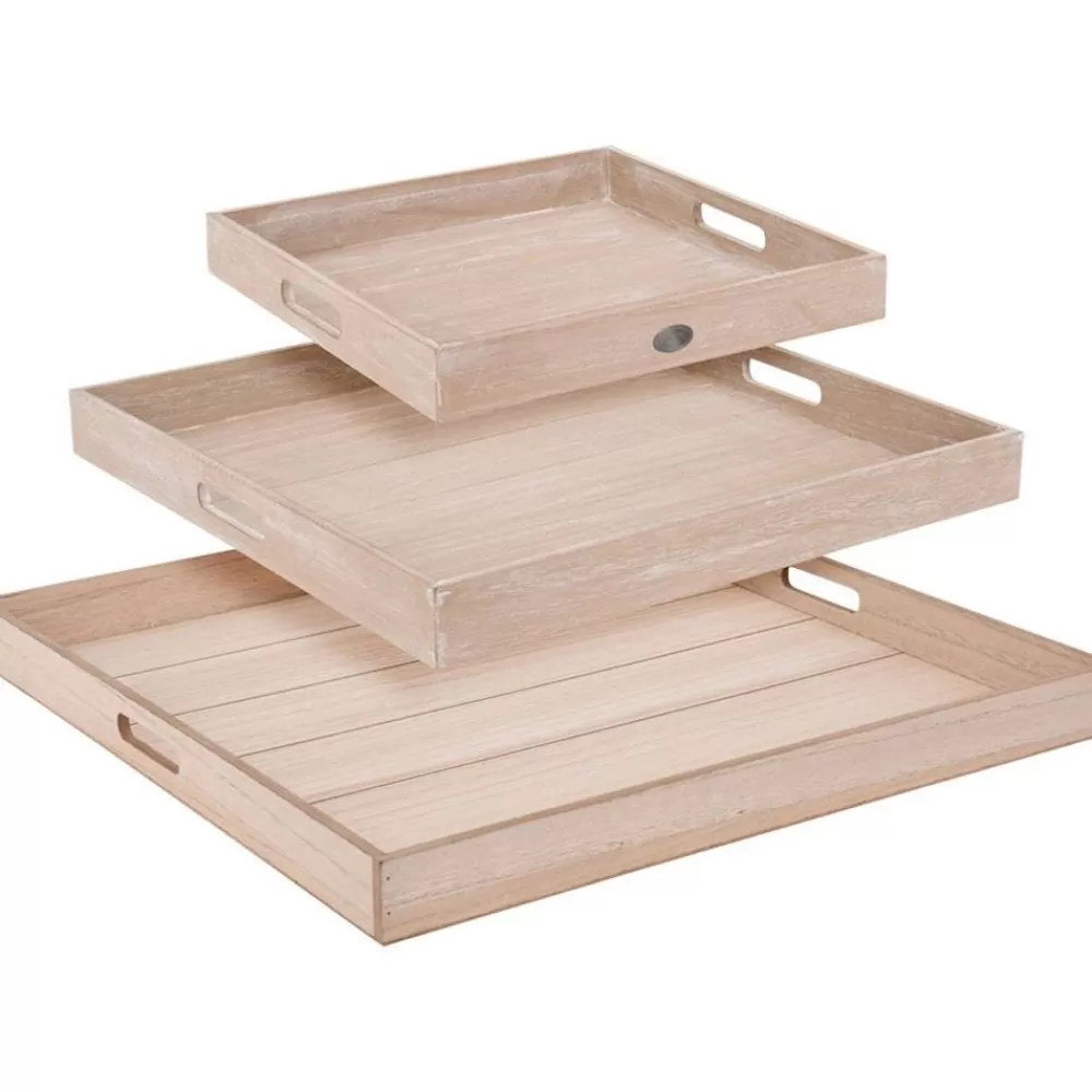 TP Bretter Und Tabletts^Xxl-Holztablett-Set 3-Teilig