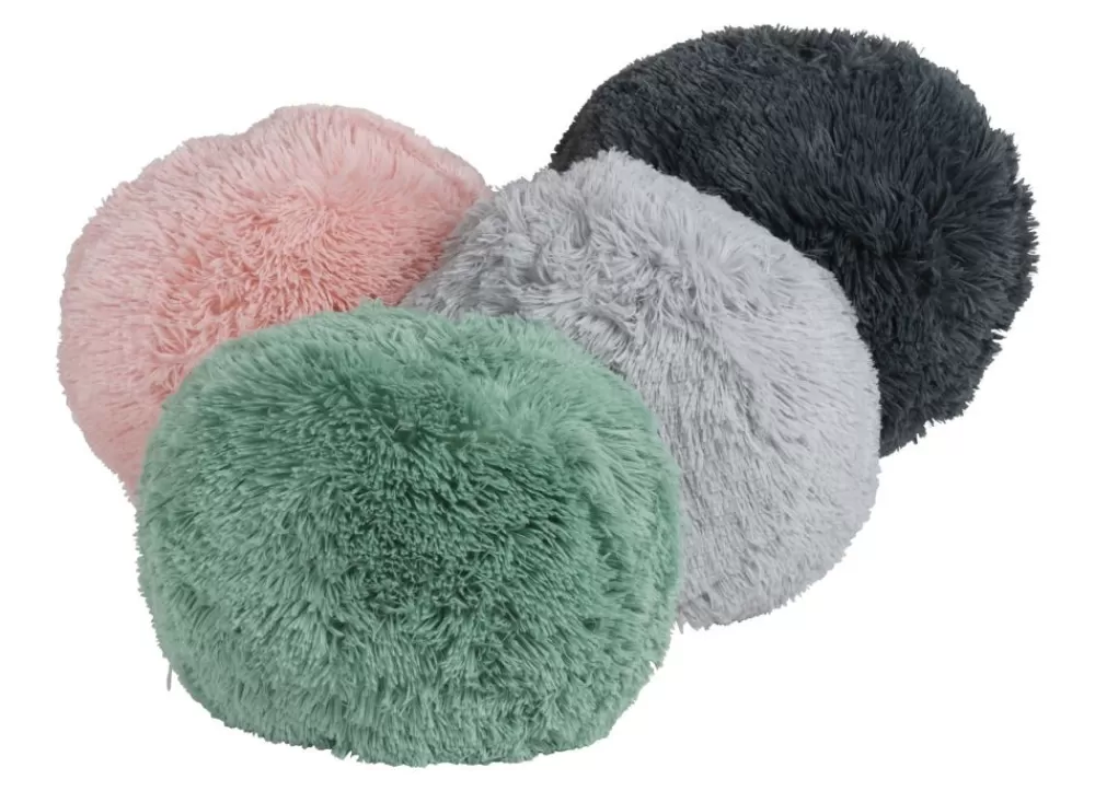 TP Textilien, Decken Und Kissen^Zierkissen Fluffy 30Cm Pastellgrun